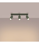 Adjustable ceiling lamps - spots - Sollux Plafond RING 3L olive green SL.1502 - product 3