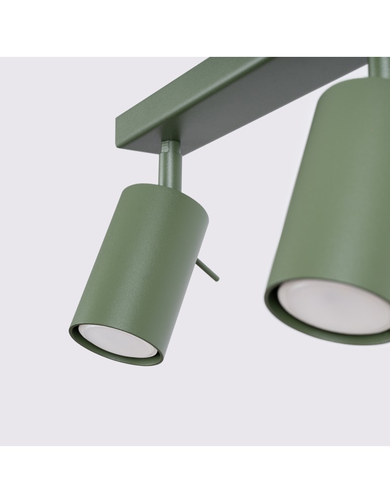 Adjustable ceiling lamps - spots - Sollux Plafond RING 3L olive green SL.1502 - product kolory-swiatla.pl 7