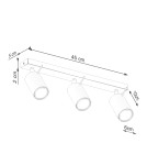 Adjustable ceiling lamps - spots - Sollux Plafond RING 3L olive green SL.1502 - product 9