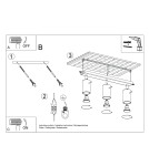 Adjustable ceiling lamps - spots - Sollux Plafond RING 3L olive green SL.1502 - product 10