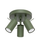 Adjustable ceiling lamps - spots - Sollux Plafond RING 3P olive green SL.1503 - product 1