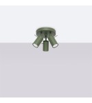 Adjustable ceiling lamps - spots - Sollux Plafond RING 3P olive green SL.1503 - product 2