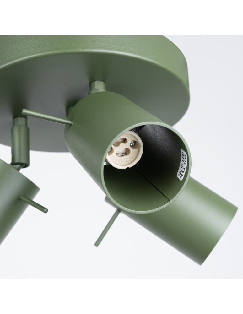 Adjustable ceiling lamps - spots - Sollux Plafond RING 3P olive green SL.1503 - product kolory-swiatla.pl 5