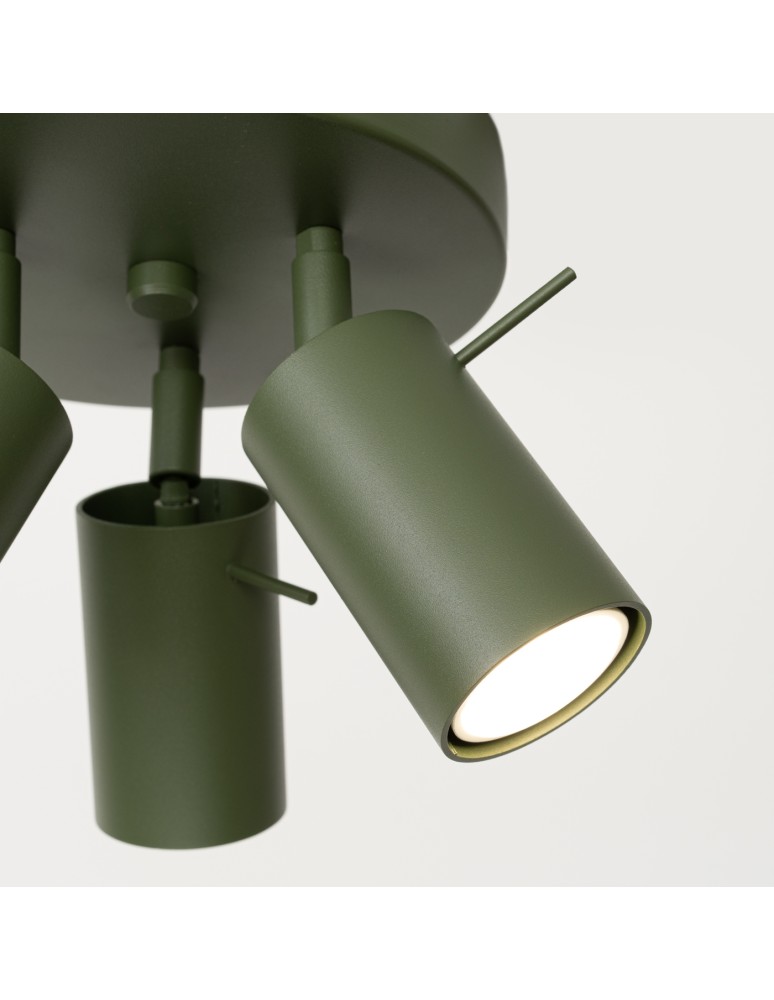 Adjustable ceiling lamps - spots - Sollux Plafond RING 3P olive green SL.1503 - product kolory-swiatla.pl 6