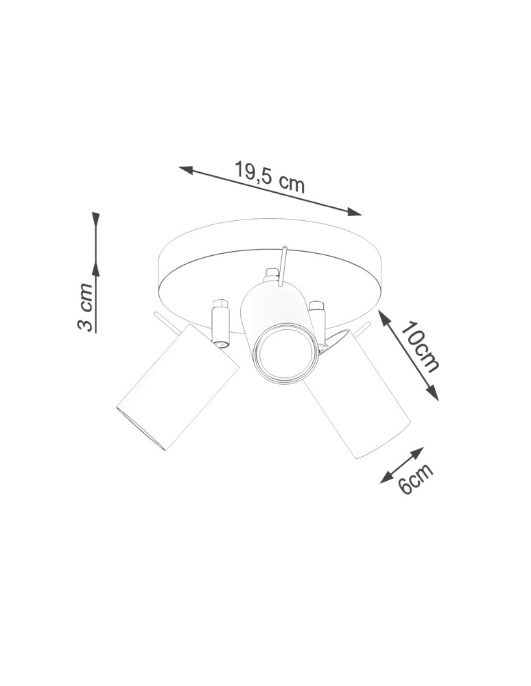 Adjustable ceiling lamps - spots - Sollux Plafond RING 3P olive green SL.1503 - product kolory-swiatla.pl 8