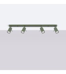 Adjustable ceiling lamps - spots - Sollux Plafond RING 4L olive green SL.1504 - product 2