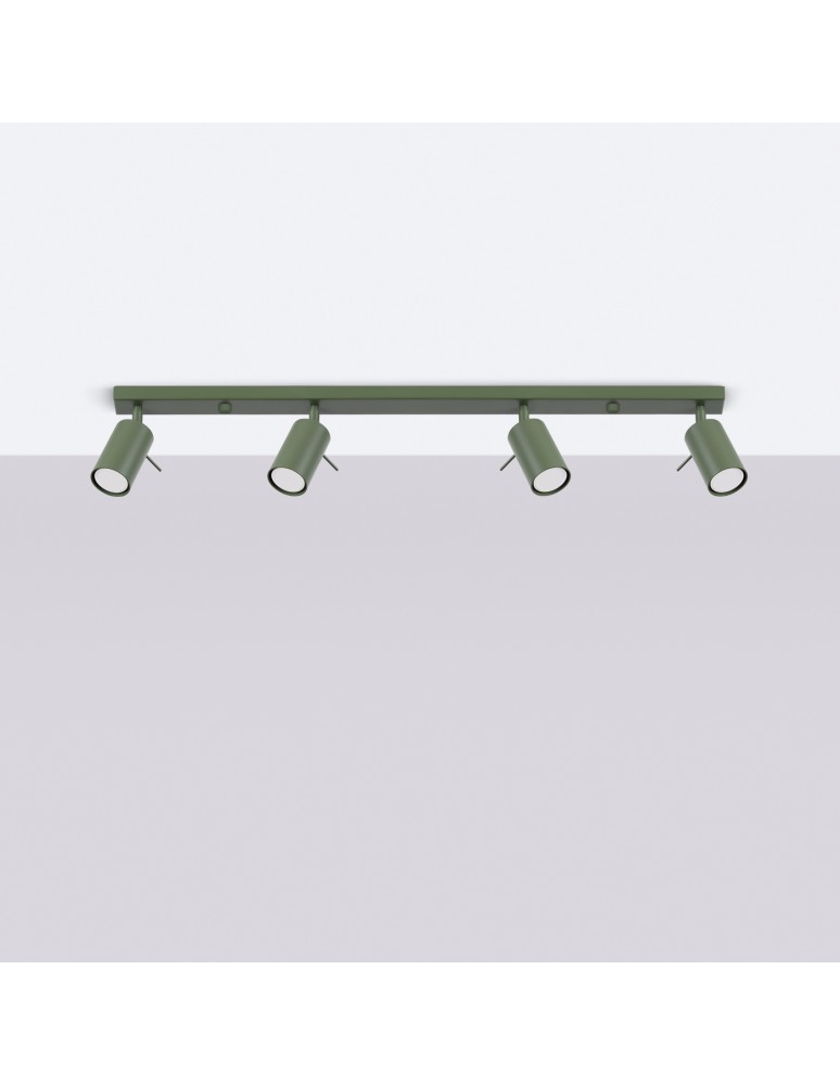 Adjustable ceiling lamps - spots - Sollux Plafond RING 4L olive green SL.1504 - product kolory-swiatla.pl 2