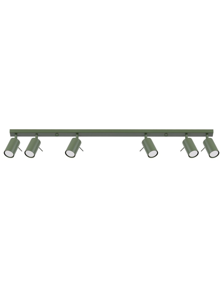 Adjustable ceiling lamps - spots - Sollux Plafond RING 6L olive green SL.1505 - product kolory-swiatla.pl 1