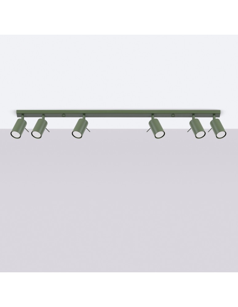 Adjustable ceiling lamps - spots - Sollux Plafond RING 6L olive green SL.1505 - product kolory-swiatla.pl 2