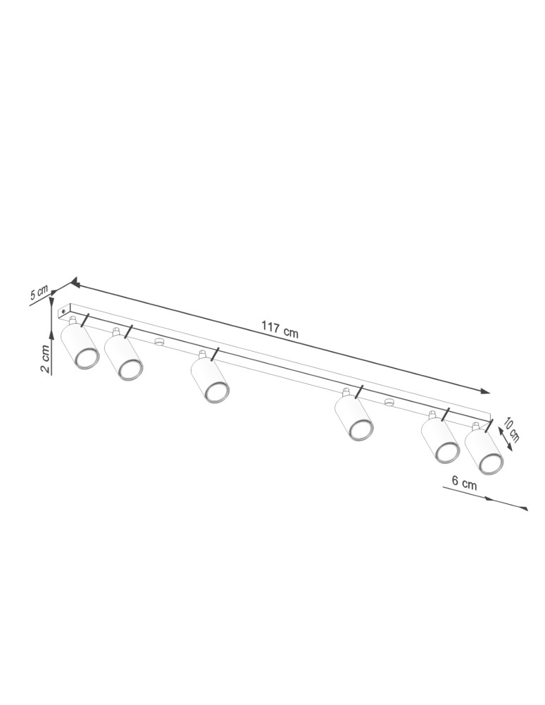 Adjustable ceiling lamps - spots - Sollux Plafond RING 6L olive green SL.1505 - product kolory-swiatla.pl 9