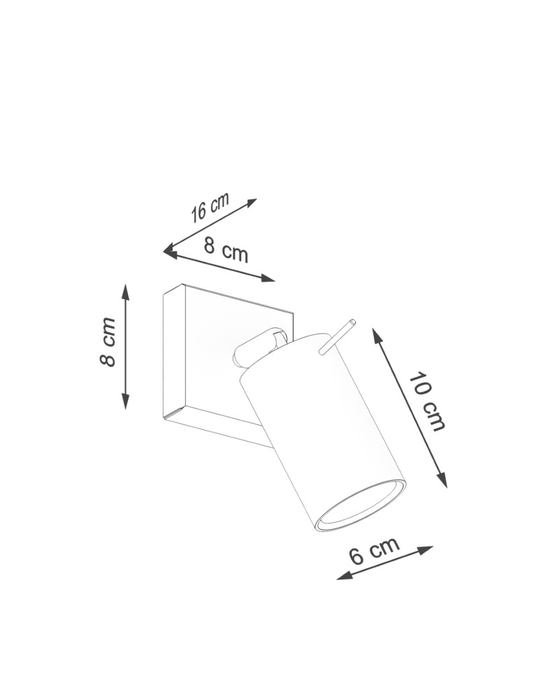 Adjustable wall lamps - Sollux Wall lamp RING ochre red SL.1506 - product kolory-swiatla.pl 7