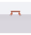 Adjustable ceiling lamps - spots - Sollux Plafond RING 2 ochre red SL.1507 - product 2