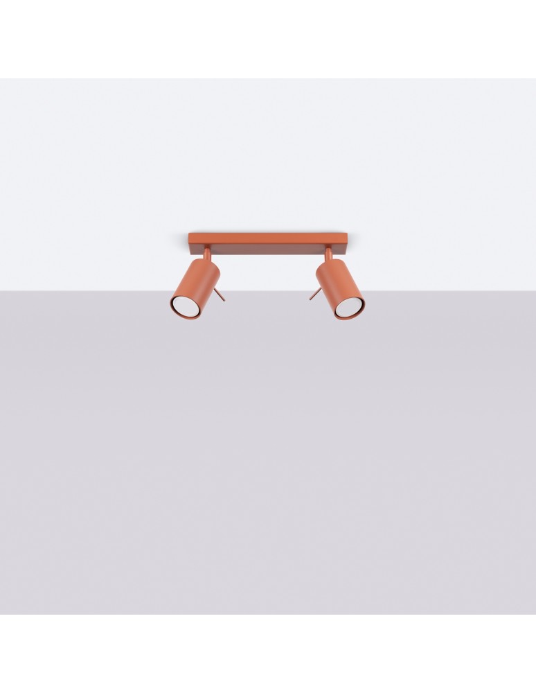 Adjustable ceiling lamps - spots - Sollux Plafond RING 2 ochre red SL.1507 - product kolory-swiatla.pl 2