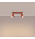 Adjustable ceiling lamps - spots - Sollux Plafond RING 2 ochre red SL.1507 - product 3