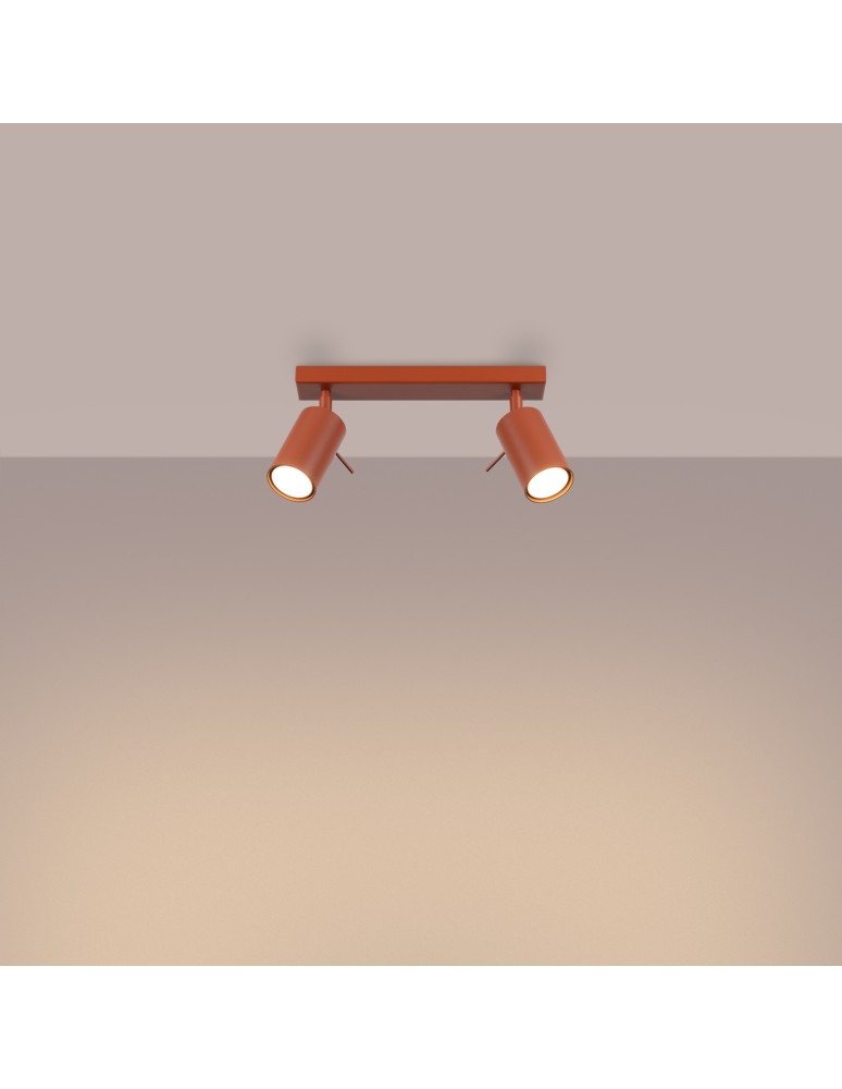 Adjustable ceiling lamps - spots - Sollux Plafond RING 2 ochre red SL.1507 - product kolory-swiatla.pl 3