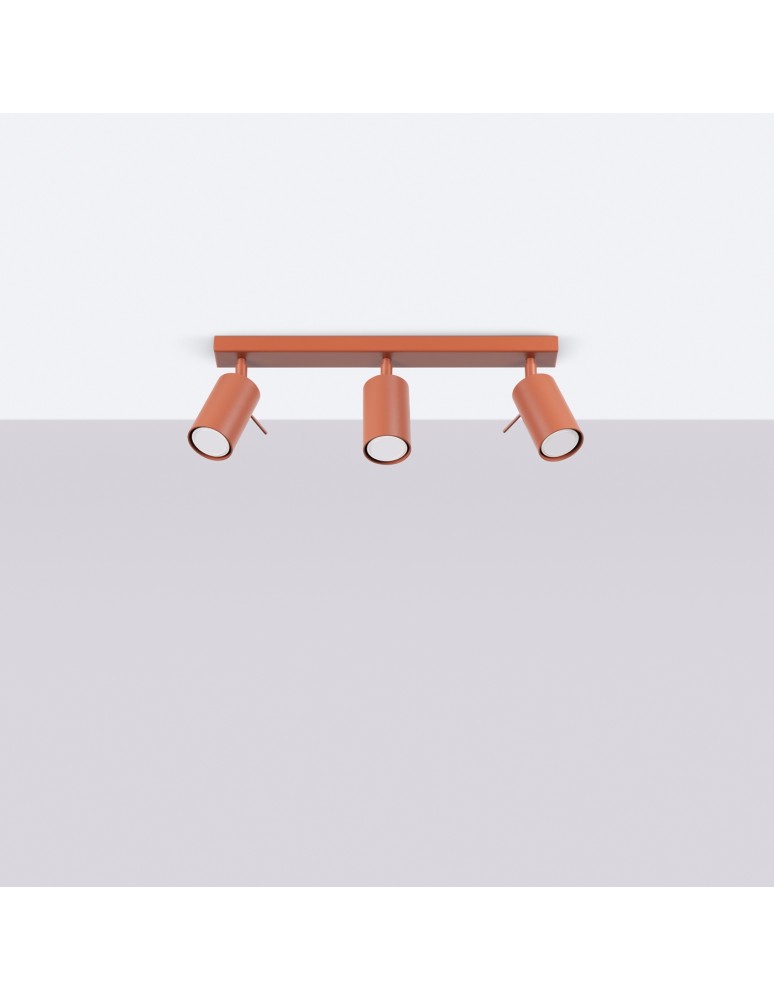 Adjustable ceiling lamps - spots - Sollux Plafond RING 3L ochre red SL.1508 - product kolory-swiatla.pl 2