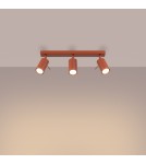 Adjustable ceiling lamps - spots - Sollux Plafond RING 3L ochre red SL.1508 - product 3