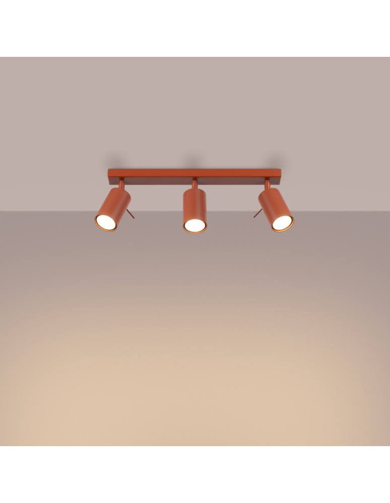 Adjustable ceiling lamps - spots - Sollux Plafond RING 3L ochre red SL.1508 - product kolory-swiatla.pl 3