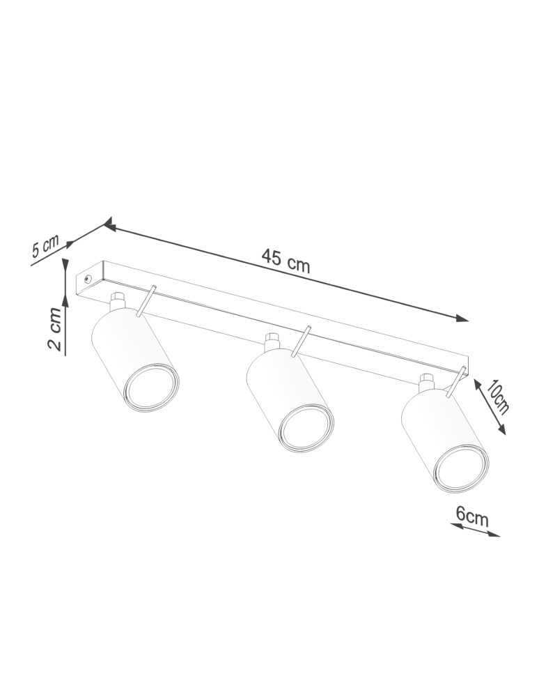Adjustable ceiling lamps - spots - Sollux Plafond RING 3L ochre red SL.1508 - product kolory-swiatla.pl 9