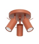 Adjustable ceiling lamps - spots - Sollux Plafond RING 3P ochre red SL.1509 - product 1