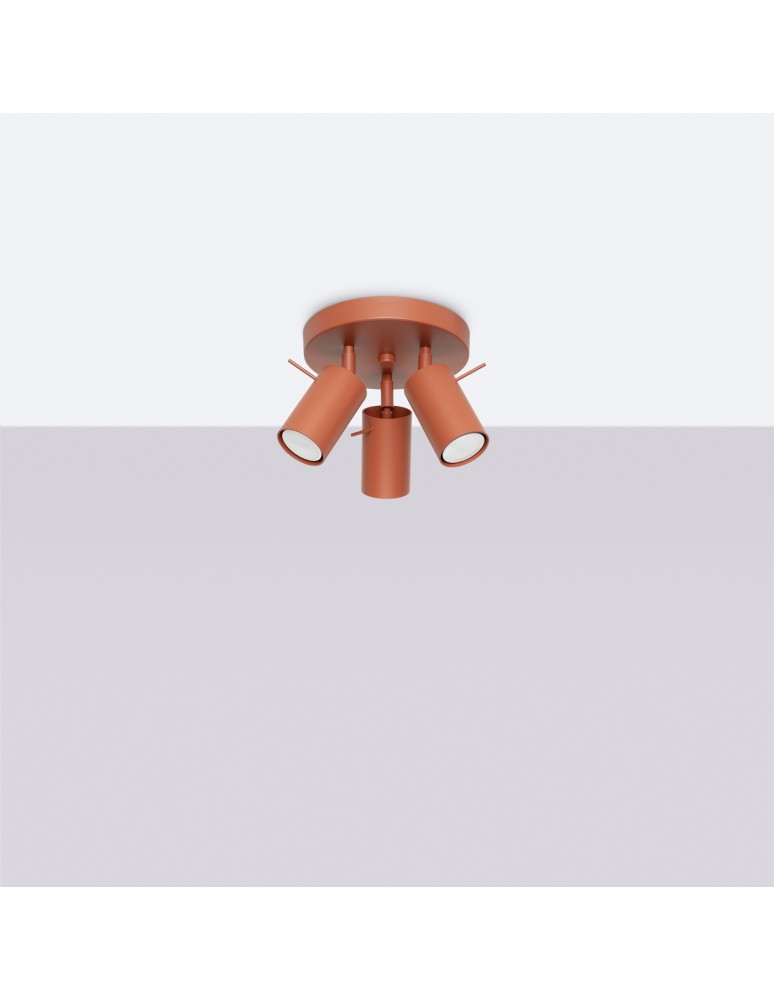 Adjustable ceiling lamps - spots - Sollux Plafond RING 3P ochre red SL.1509 - product kolory-swiatla.pl 2
