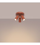 Adjustable ceiling lamps - spots - Sollux Plafond RING 3P ochre red SL.1509 - product 3