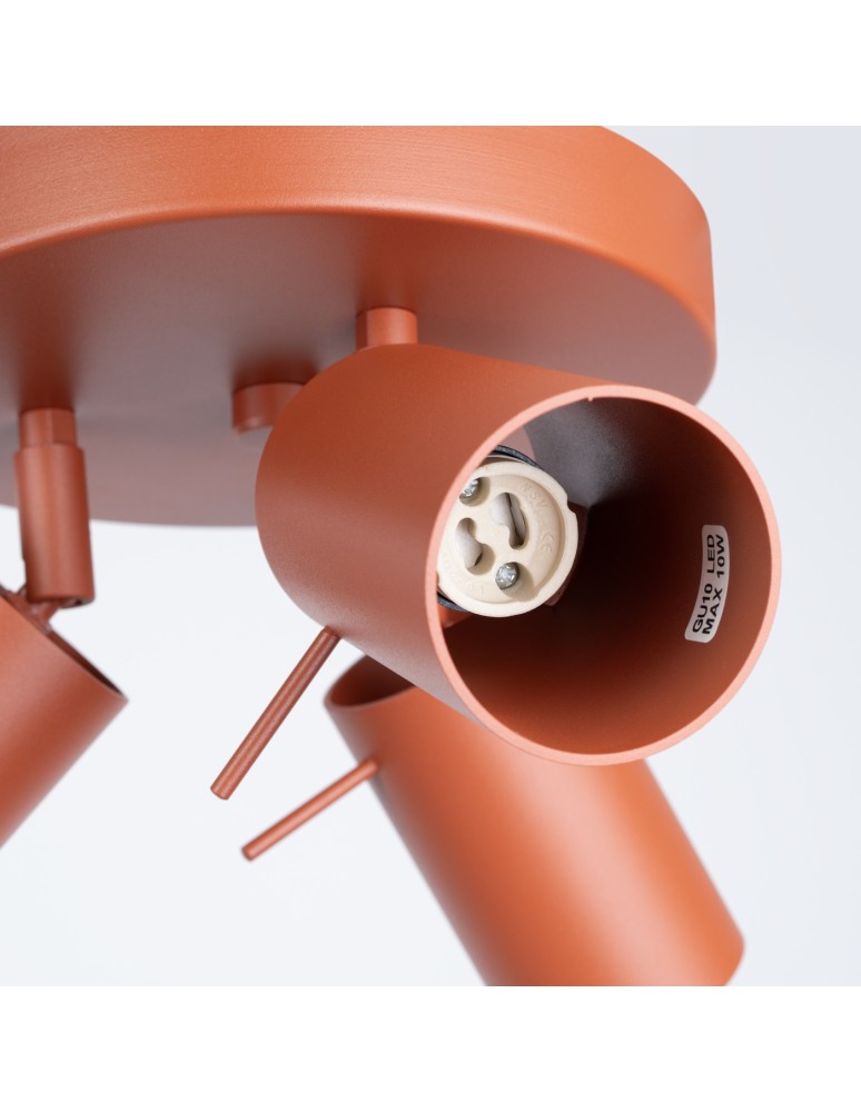 Adjustable ceiling lamps - spots - Sollux Plafond RING 3P ochre red SL.1509 - product kolory-swiatla.pl 5