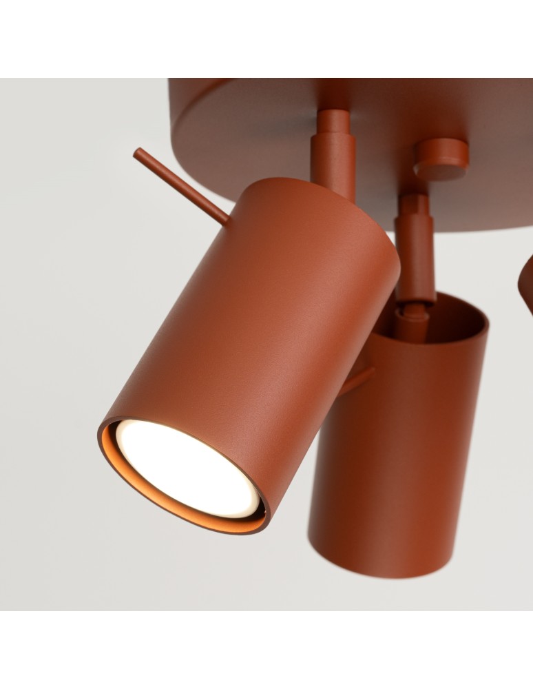 Adjustable ceiling lamps - spots - Sollux Plafond RING 3P ochre red SL.1509 - product kolory-swiatla.pl 6