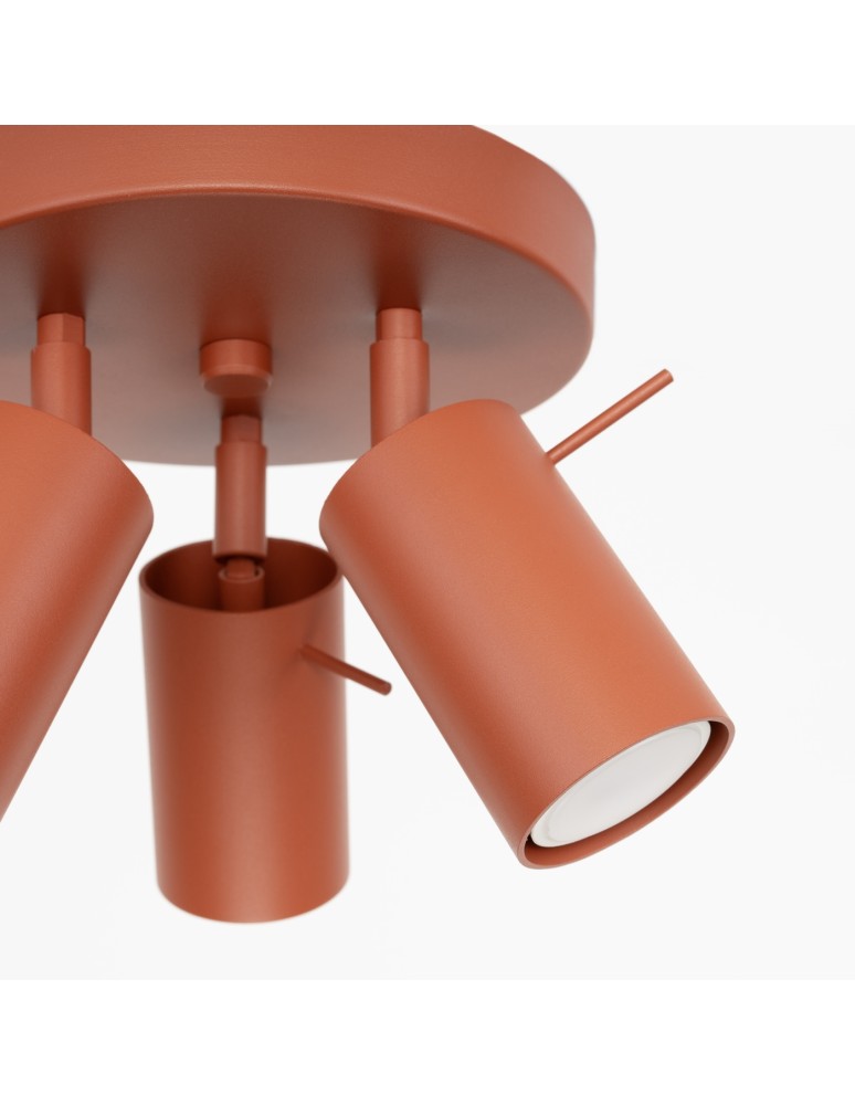 Adjustable ceiling lamps - spots - Sollux Plafond RING 3P ochre red SL.1509 - product kolory-swiatla.pl 7