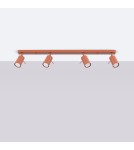 Adjustable ceiling lamps - spots - Sollux Plafond RING 4L ochre red SL.1510 - product 2