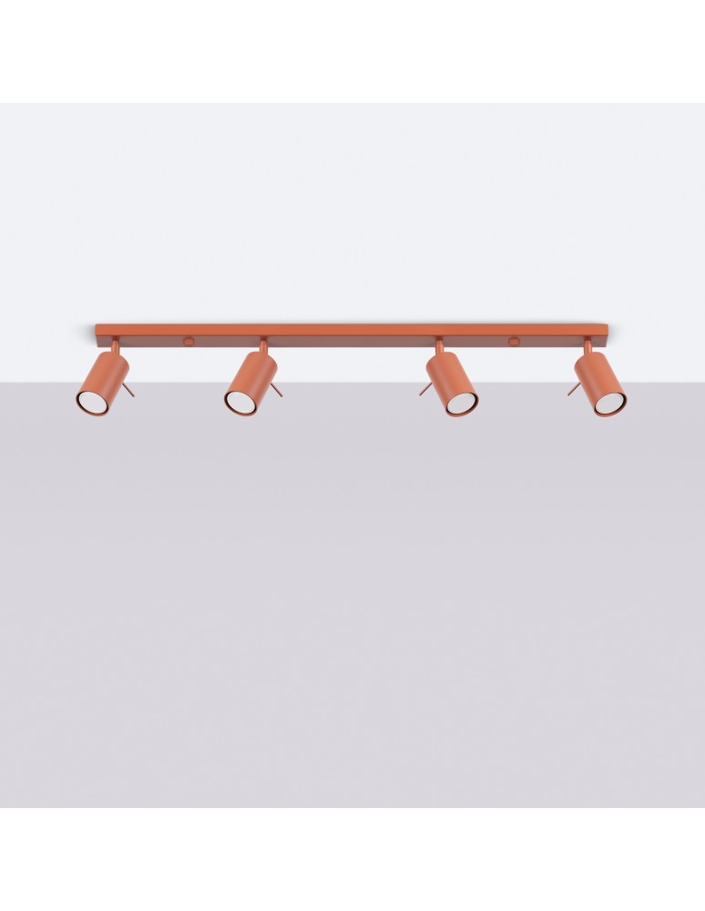 Adjustable ceiling lamps - spots - Sollux Plafond RING 4L ochre red SL.1510 - product kolory-swiatla.pl 2