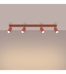 Adjustable ceiling lamps - spots - Sollux Plafond RING 4L ochre red SL.1510 - product 3