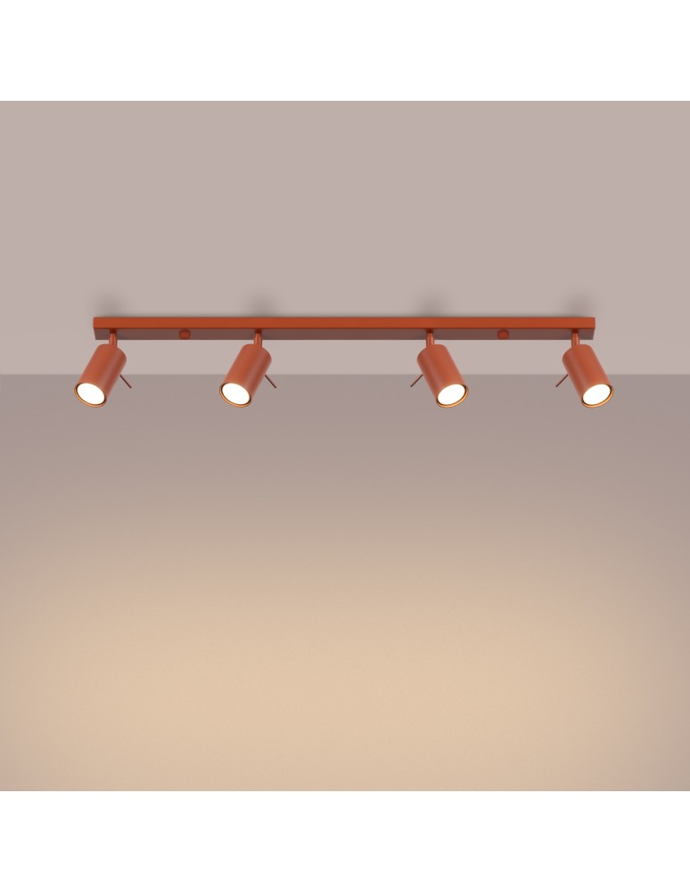 Adjustable ceiling lamps - spots - Sollux Plafond RING 4L ochre red SL.1510 - product kolory-swiatla.pl 3