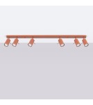 Adjustable ceiling lamps - spots - Sollux Plafond RING 6L ochre red SL.1511 - product 2