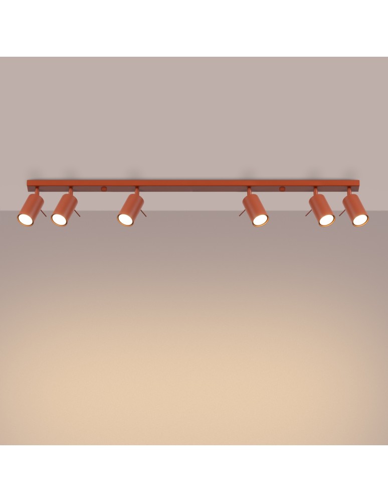 Adjustable ceiling lamps - spots - Sollux Plafond RING 6L ochre red SL.1511 - product kolory-swiatla.pl 3