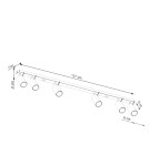 Adjustable ceiling lamps - spots - Sollux Plafond RING 6L ochre red SL.1511 - product 9