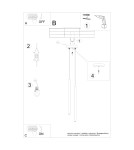 Pendant tube lamps - Sollux PASTELO 2 pendant lamp beige SL.1513 - product 6