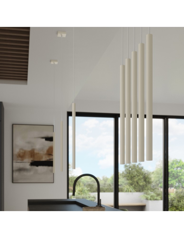 Pendant tube lamps - Sollux PASTELO 2 pendant lamp beige SL.1513 - product kolory-swiatla.pl 9