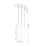 Pendant tube lamps - Sollux PASTELO 3 beige pendant lamp SL.1514 - product 5