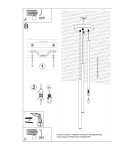 Pendant tube lamps - Sollux PASTELO 3P beige pendant lamp SL.1515 - product 6