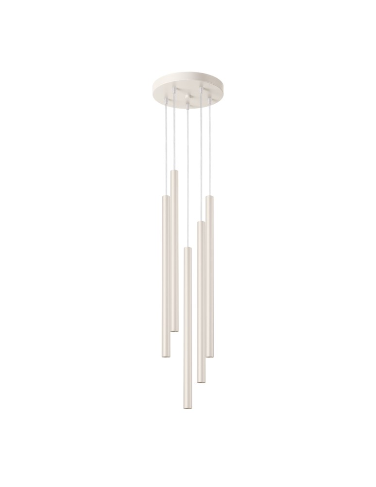 Pendant tube lamps - Sollux PASTELO 5P beige pendant lamp SL.1516 - product kolory-swiatla.pl 1