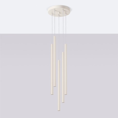 Sollux Lampa wisząca PASTELO 5P beżowa SL.1516