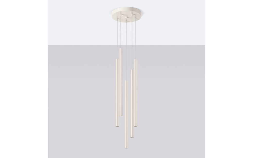 Sollux Lampa wisząca PASTELO 5P beżowa SL.1516