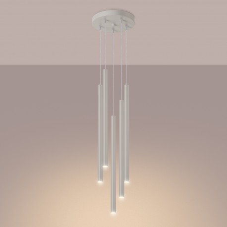 Sollux Lampa wisząca PASTELO 5P beżowa SL.1516