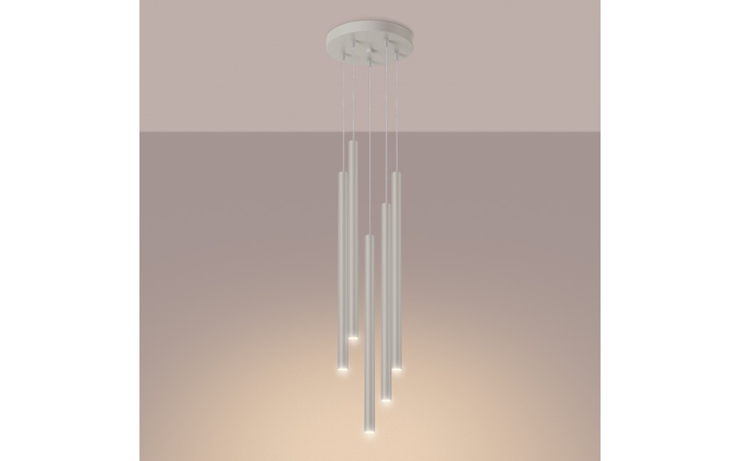 Sollux Lampa wisząca PASTELO 5P beżowa SL.1516