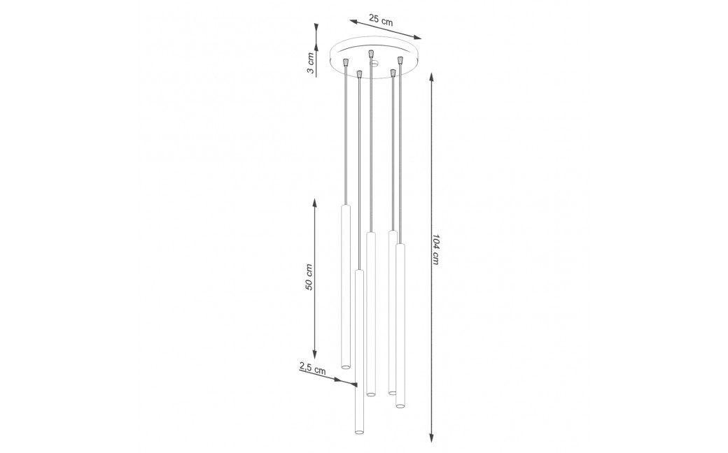 Sollux Lampa wisząca PASTELO 5P beżowa SL.1516