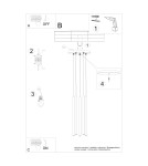 Pendant tube lamps - Sollux PASTELO 5P beige pendant lamp SL.1516 - product 6