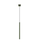 Pendant tube lamps - Sollux PASTELO 1 hanging lamp green olive SL.1518 - product 1