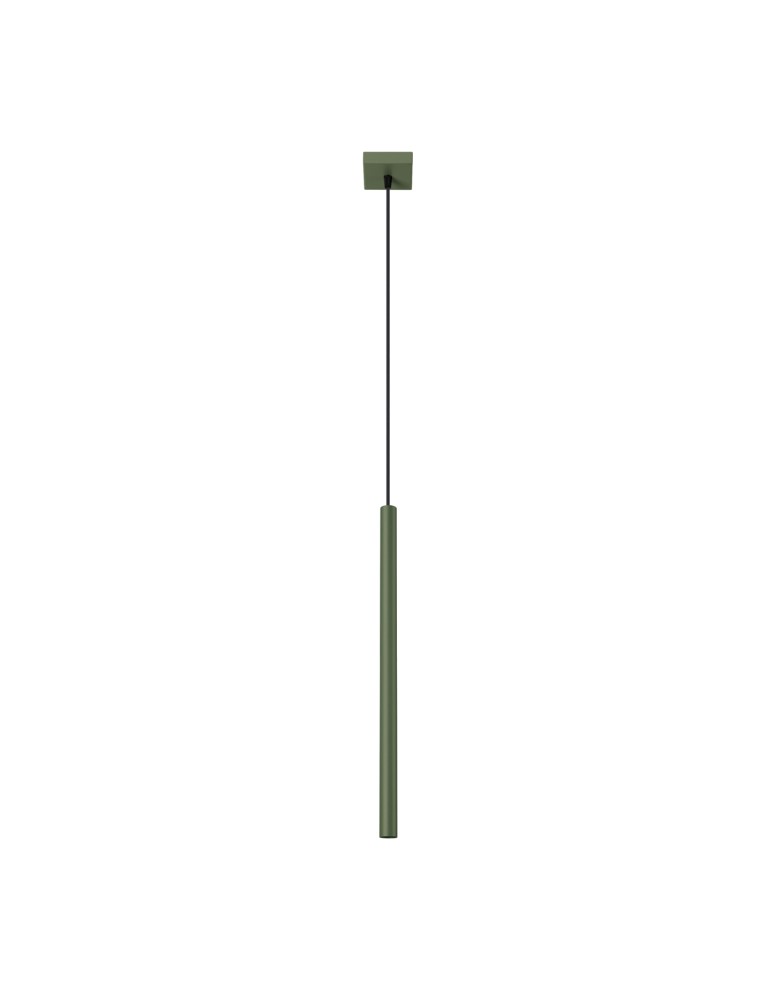 Pendant tube lamps - Sollux PASTELO 1 hanging lamp green olive SL.1518 - product kolory-swiatla.pl 1