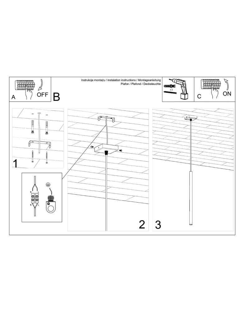 Pendant tube lamps - Sollux PASTELO 1 hanging lamp green olive SL.1518 - product kolory-swiatla.pl 7